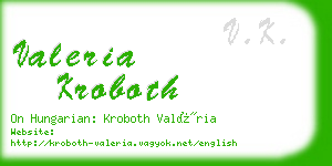 valeria kroboth business card